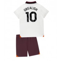 Dres Manchester City Jack Grealish #10 Gostujuci za djecu 2023-24 Kratak Rukav (+ kratke hlače)